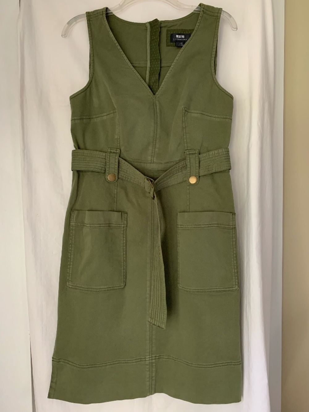 Maeve by Anthropologie army green 'Oona Utility Cargo Dress'